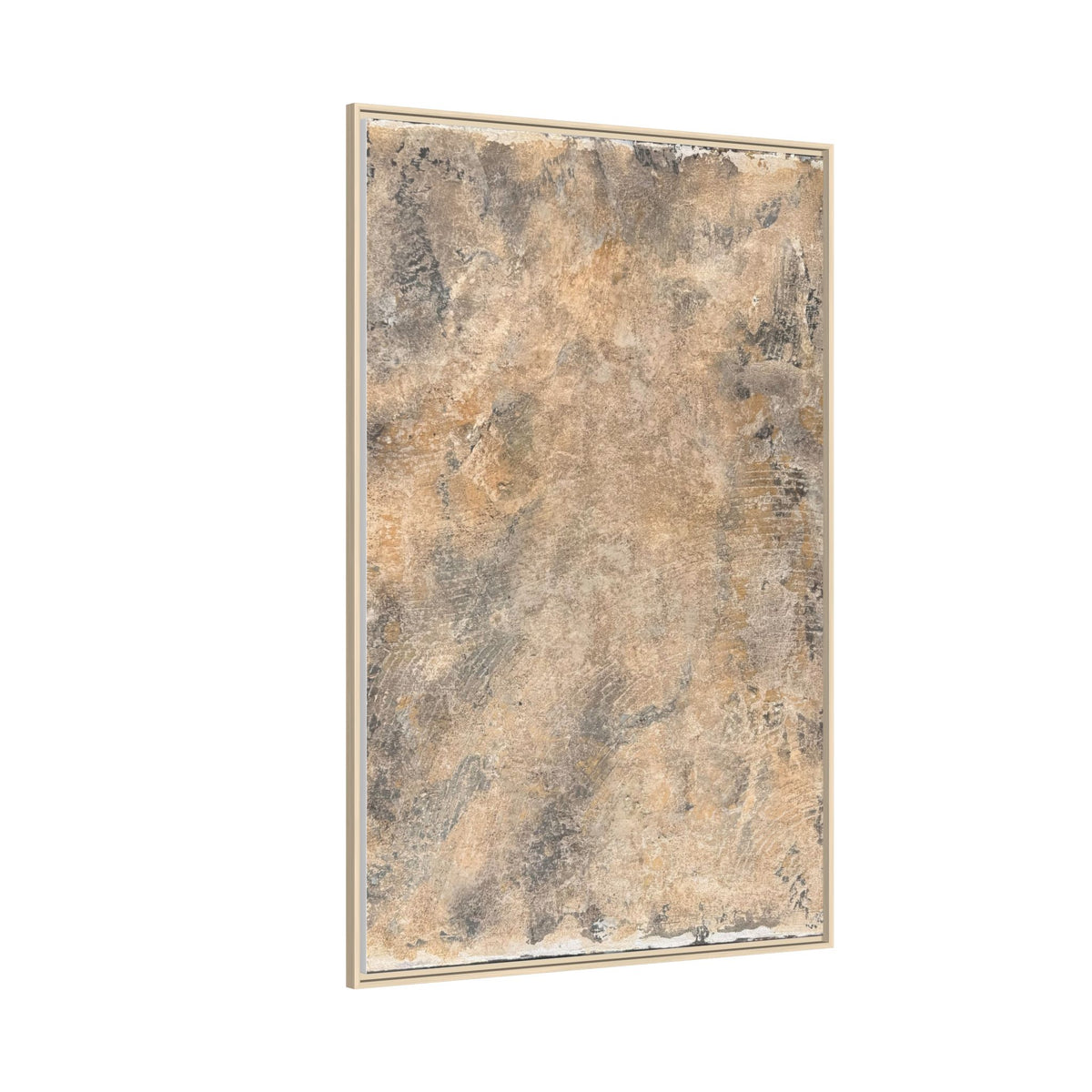 Abstract Earth Tones Matte Canvas Framed Art