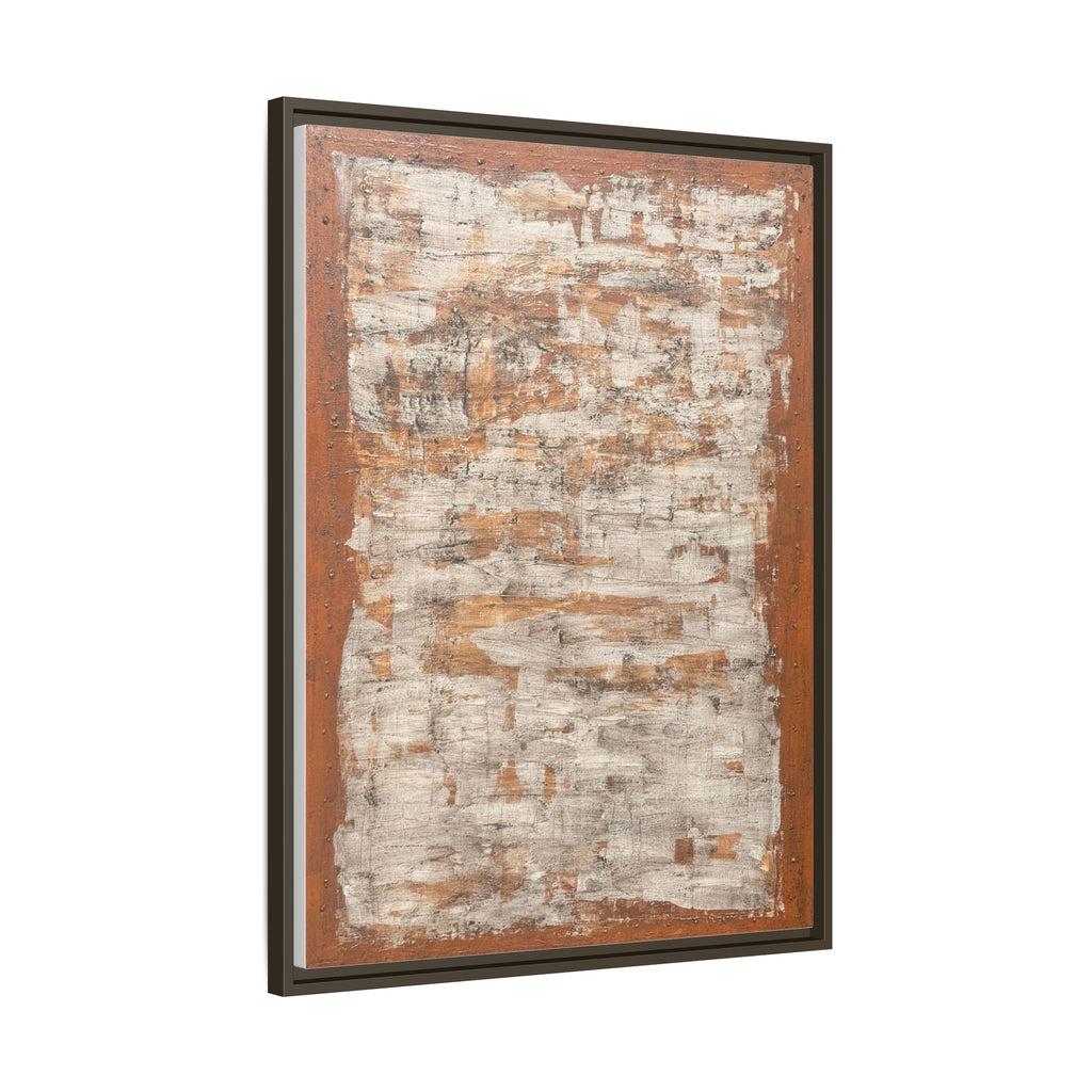 Framed Rust & Cream Modern Texture Canvas Abstract Wall Art