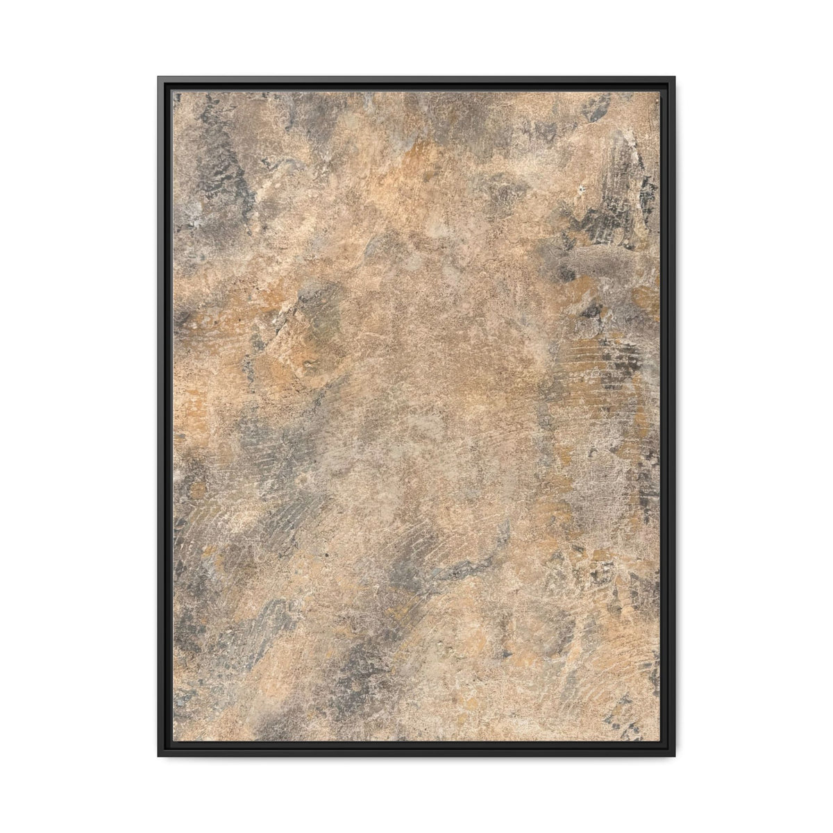 Abstract Earth Tones Matte Canvas Framed Art