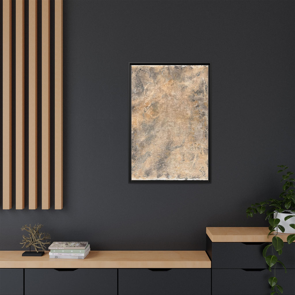 Abstract Earth Tones Matte Canvas Framed Art