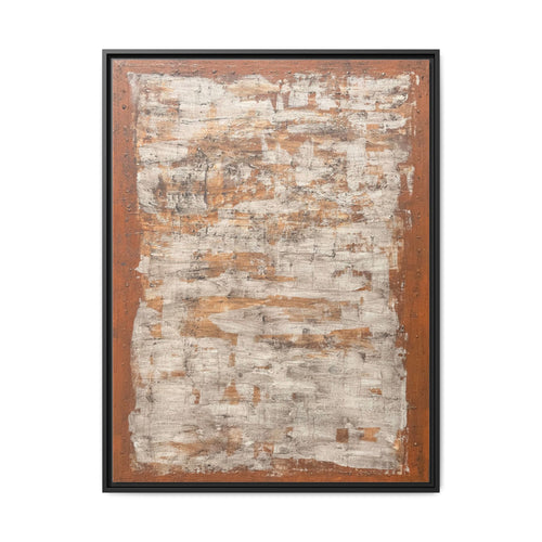 Framed Rust & Cream Modern Texture Canvas Abstract Wall Art