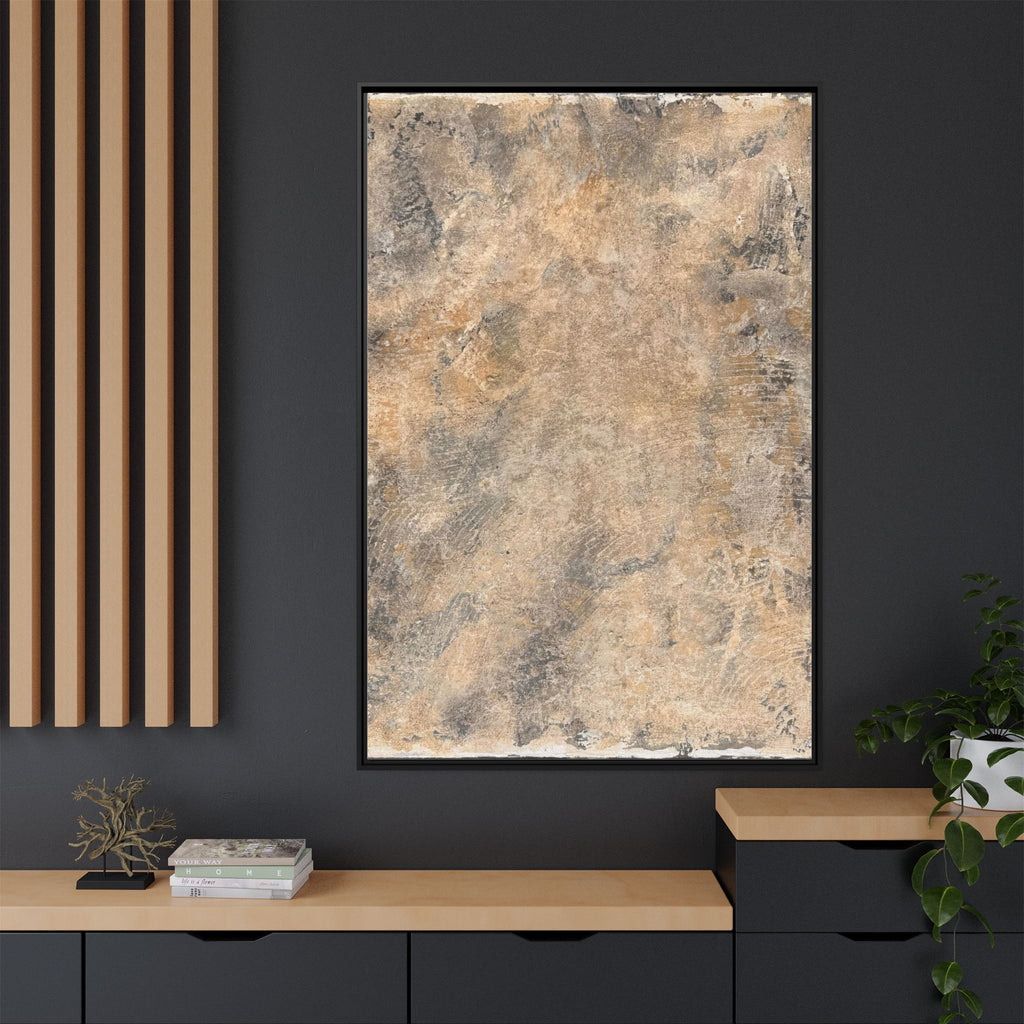 Abstract Earth Tones Matte Canvas Framed Art