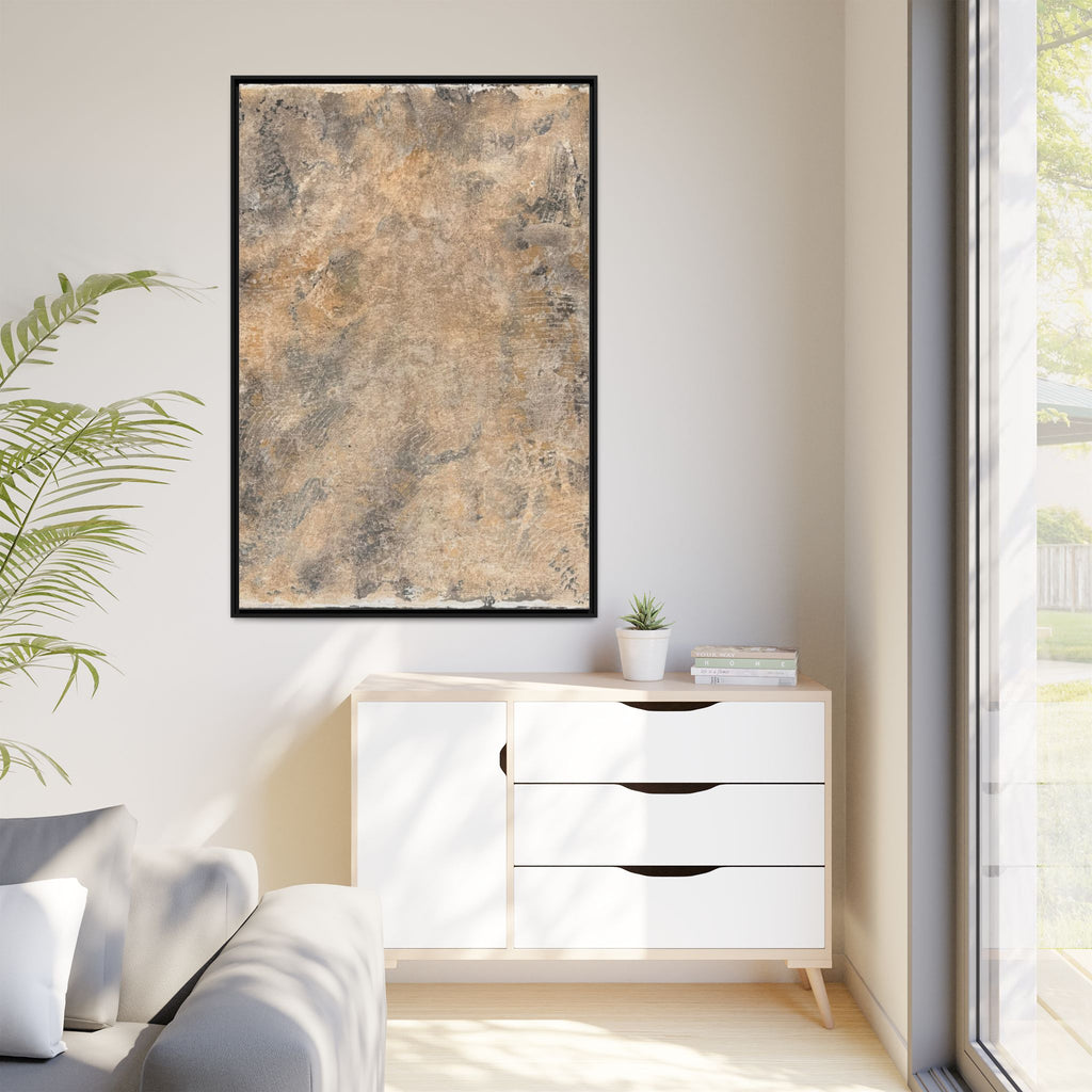 Abstract Earth Tones Matte Canvas Framed Art