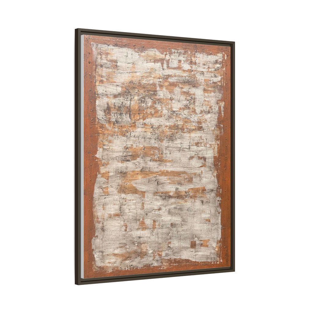 Framed Rust & Cream Modern Texture Canvas Abstract Wall Art