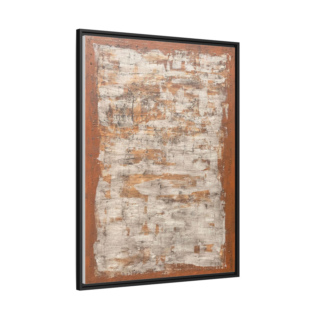Framed Rust & Cream Modern Texture Canvas Abstract Wall Art