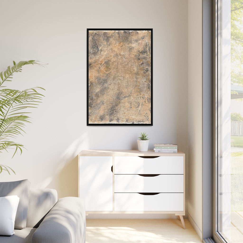 Abstract Earth Tones Matte Canvas Framed Art