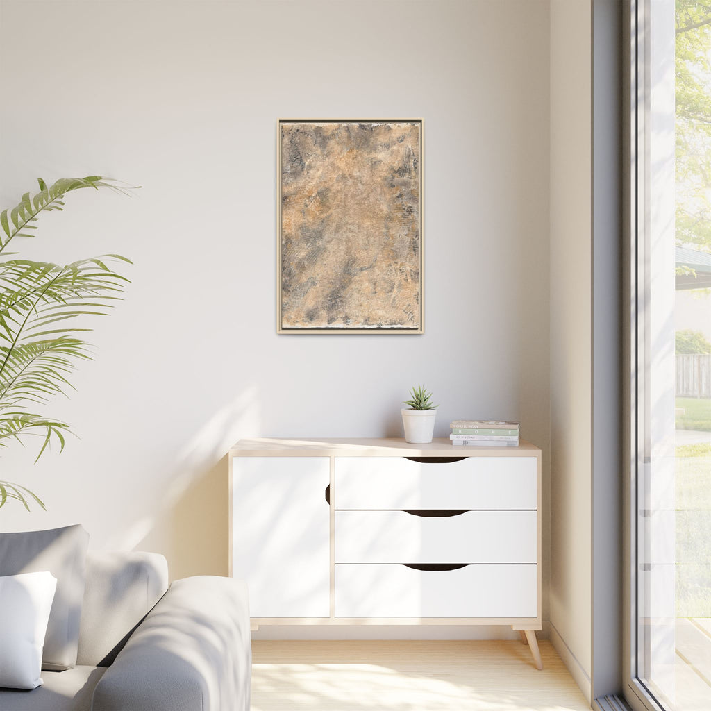 Abstract Earth Tones Matte Canvas Framed Art