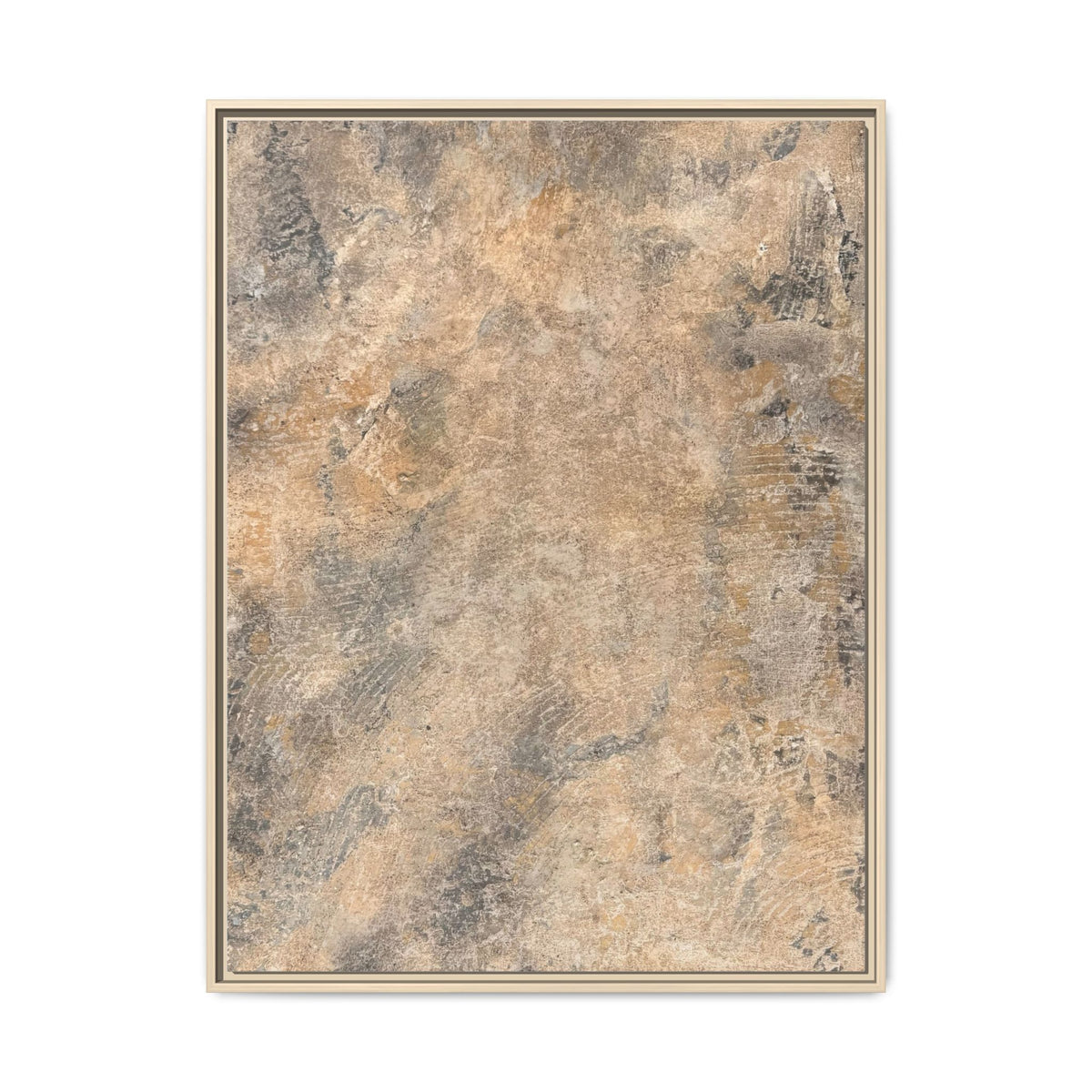 Abstract Earth Tones Matte Canvas Framed Art