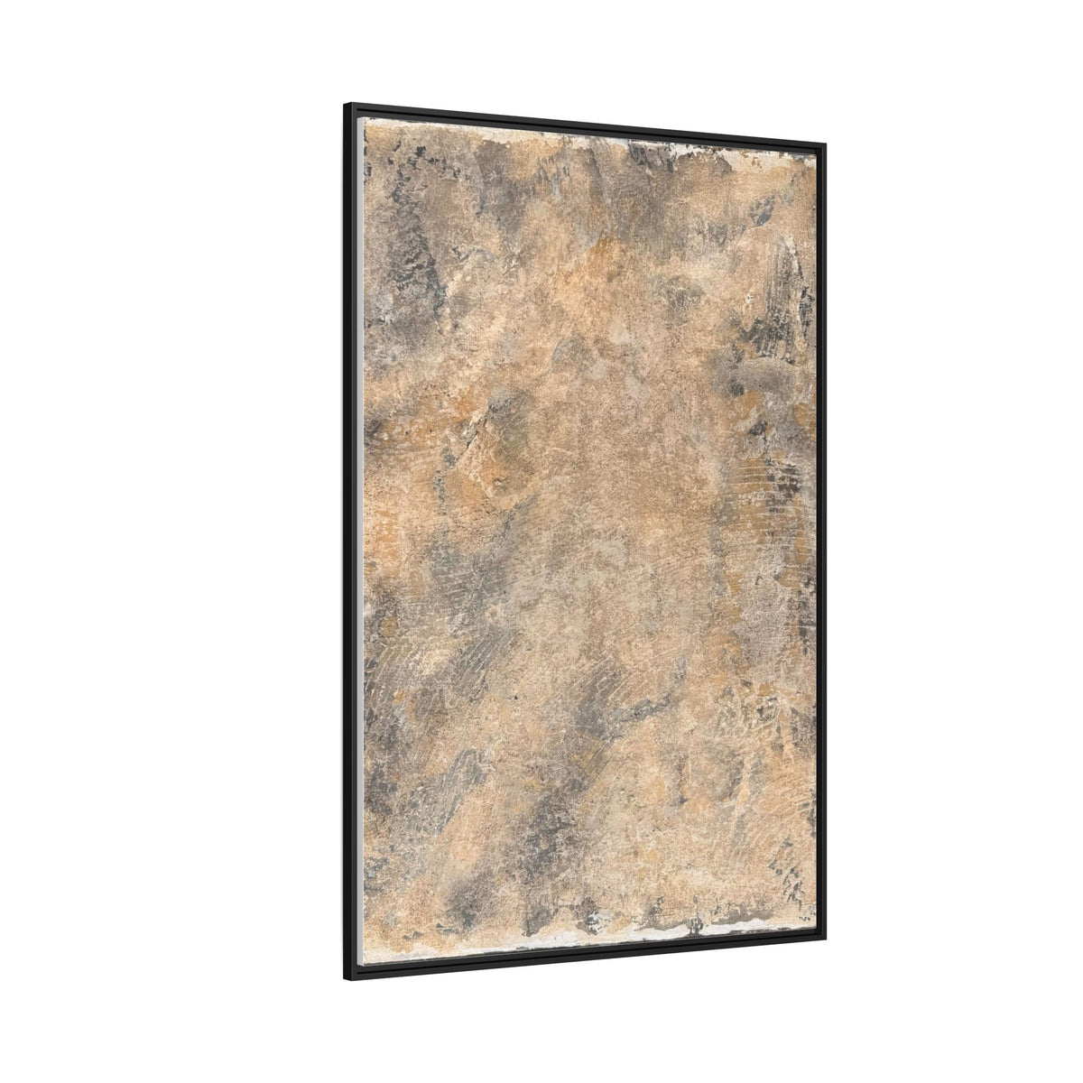 Abstract Earth Tones Matte Canvas Framed Art