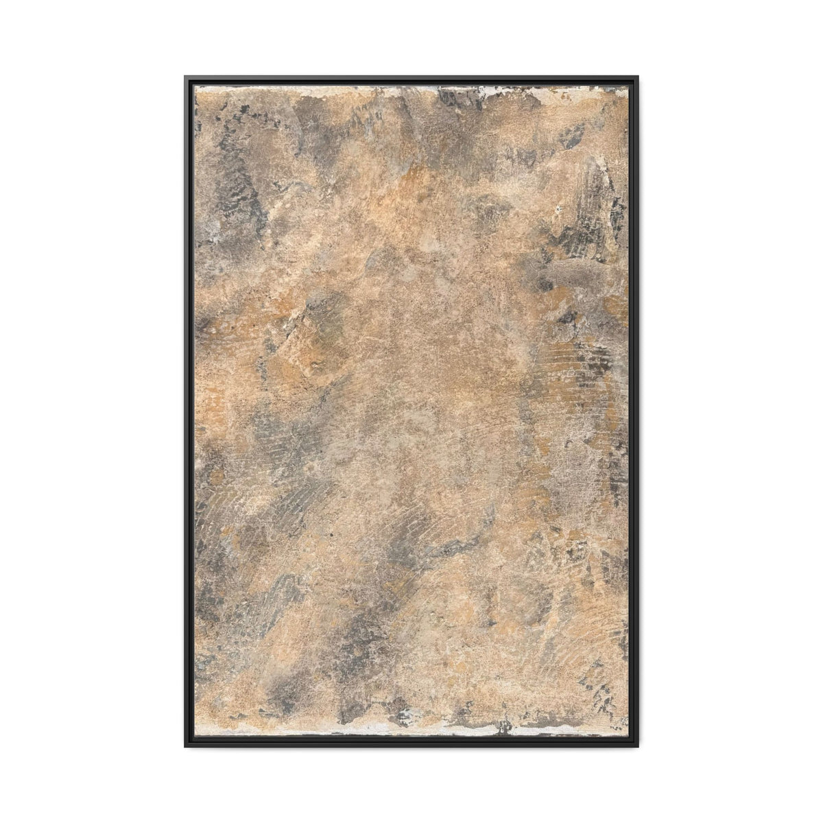 Abstract Earth Tones Matte Canvas Framed Art