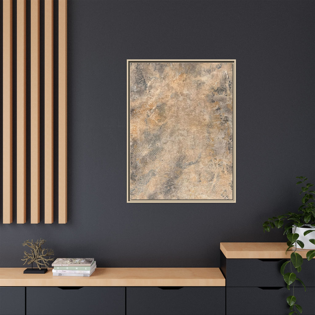 Abstract Earth Tones Matte Canvas Framed Art