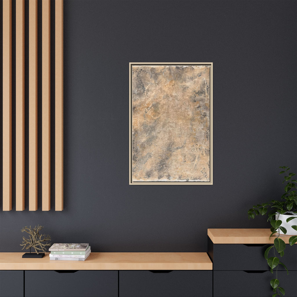 Abstract Earth Tones Matte Canvas Framed Art