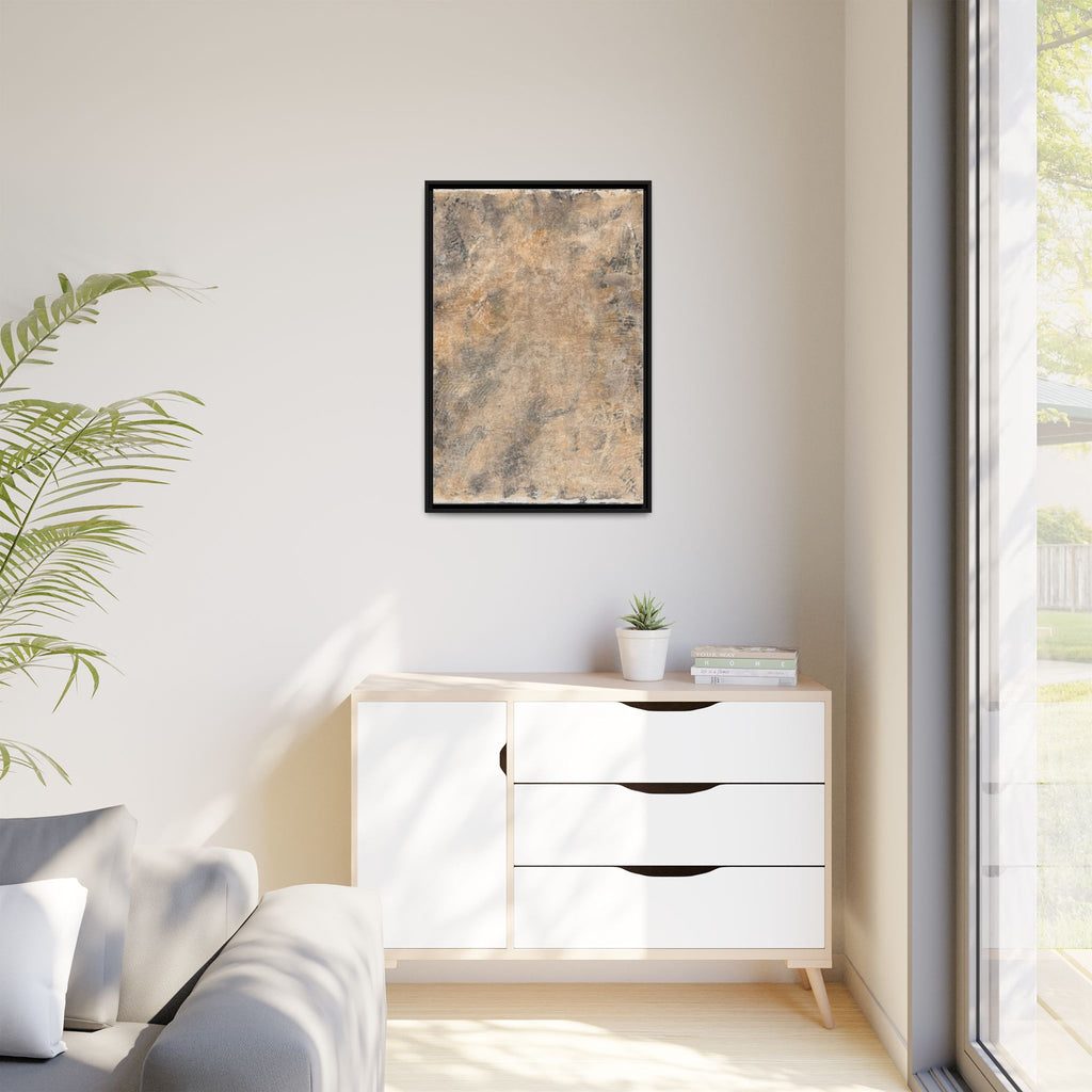 Abstract Earth Tones Matte Canvas Framed Art