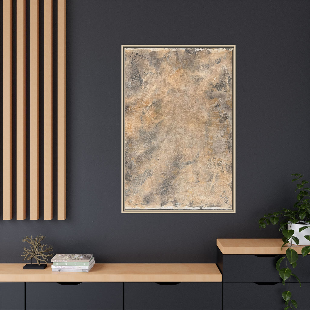Abstract Earth Tones Matte Canvas Framed Art