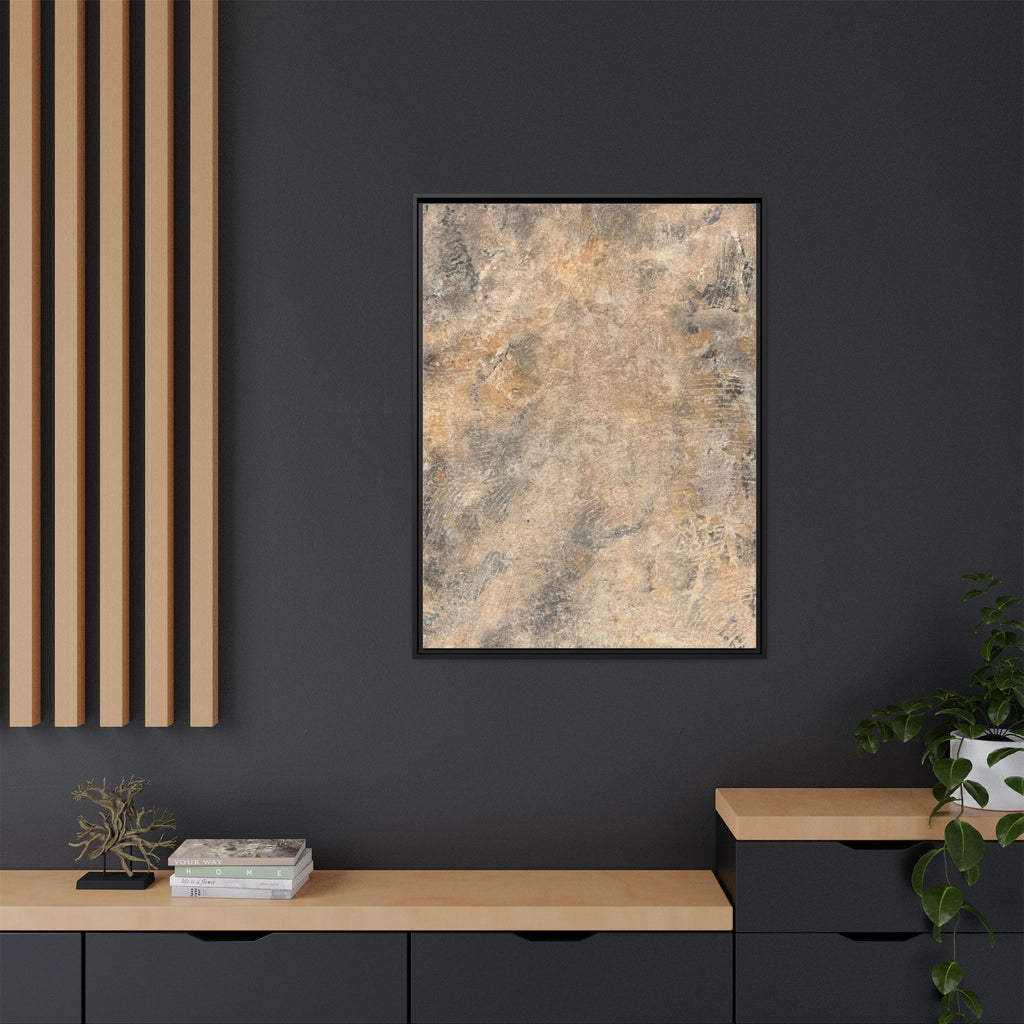 Abstract Earth Tones Matte Canvas Framed Art