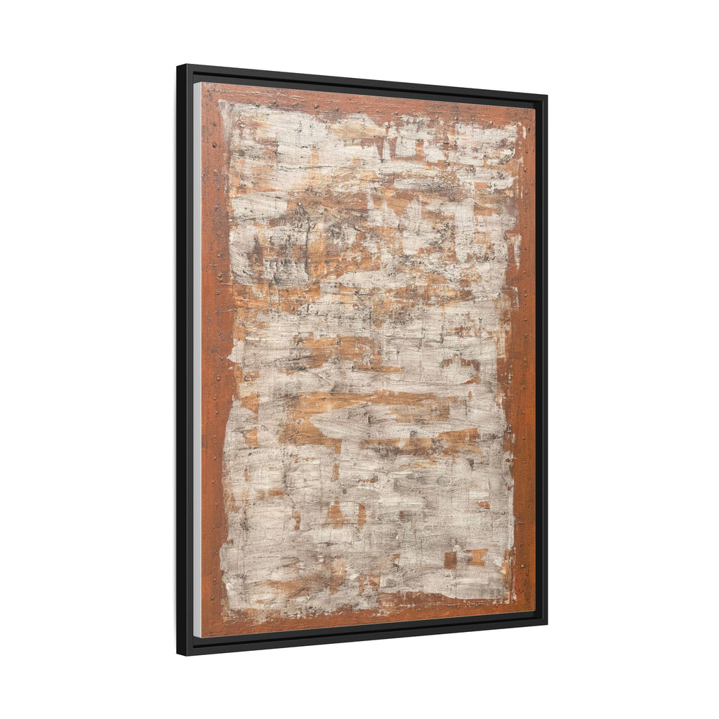 Framed Rust & Cream Modern Texture Canvas Abstract Wall Art