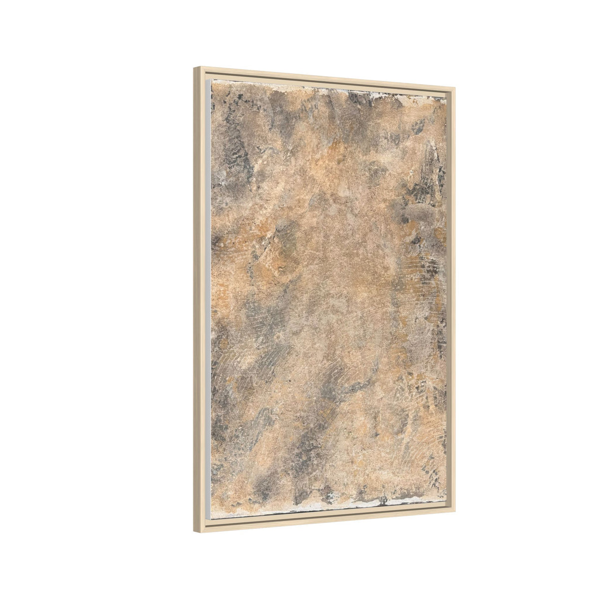 Abstract Earth Tones Matte Canvas Framed Art