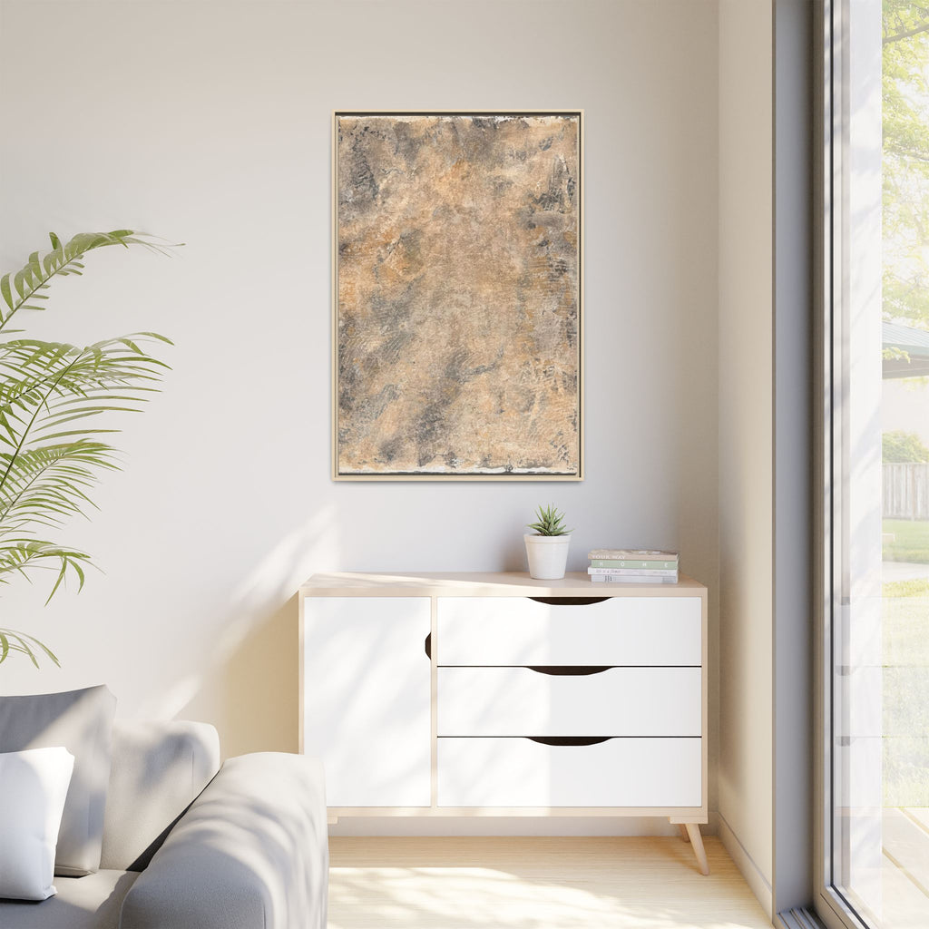 Abstract Earth Tones Matte Canvas Framed Art